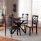 Baxton Studio Miela Modern and Contemporary Dark Brown Finished Wood 5-Piece Dining Set 179-11385-10892-Zoro - alternate 3